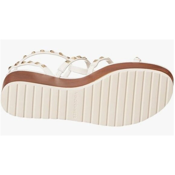 Vince Camuto Studded White Strappy Platform Sandals 7M - Picture 4 of 16